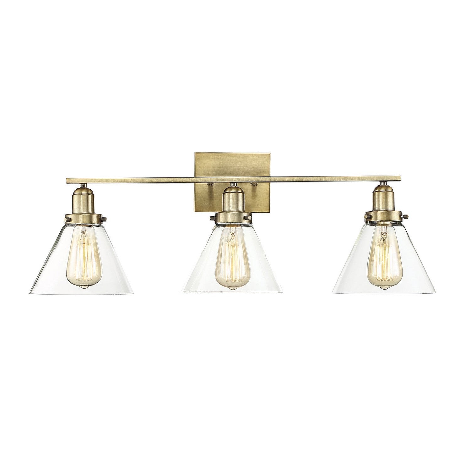 Savoy House - 8-9130-3-322 - Three Light Bath Bar - Drake - Warm Brass