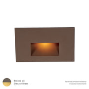W.A.C. Lighting - 4011-AMBBR - LED Step and Wall Light - 4011 - Bronze On Brass