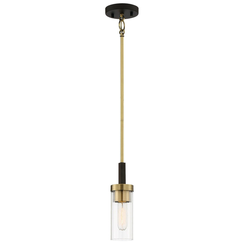 Minka-Lavery - 3040-560 - One Light Mini Pendant - Ainsley Court - Aged Kinston Bronze W/Brushed