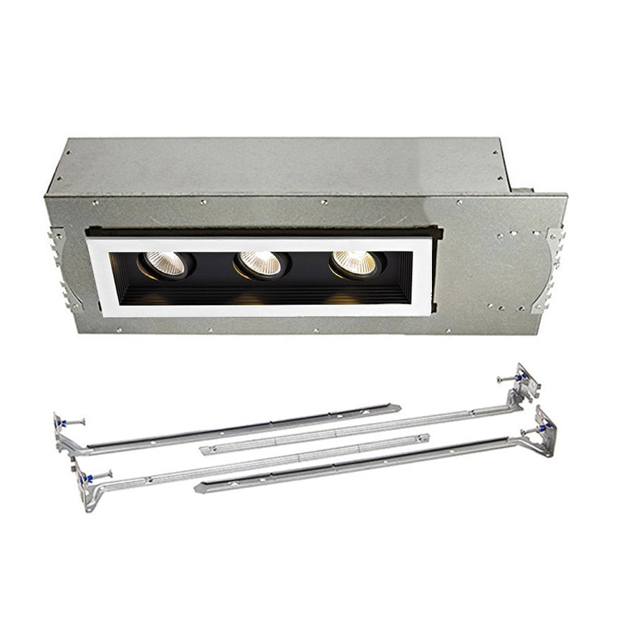 W.A.C. Lighting - MT-3LD311NA-F935BK - LED Three Light New Construction Housing with Trim and Light Engine - Mini Led Multiple Spots - Black