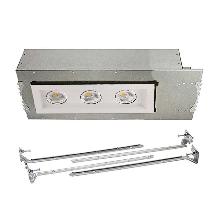 W.A.C. Lighting - MT-3LD311NA-F935WT - LED Three Light New Construction Housing with Trim and Light Engine - Mini Led Multiple Spots - White