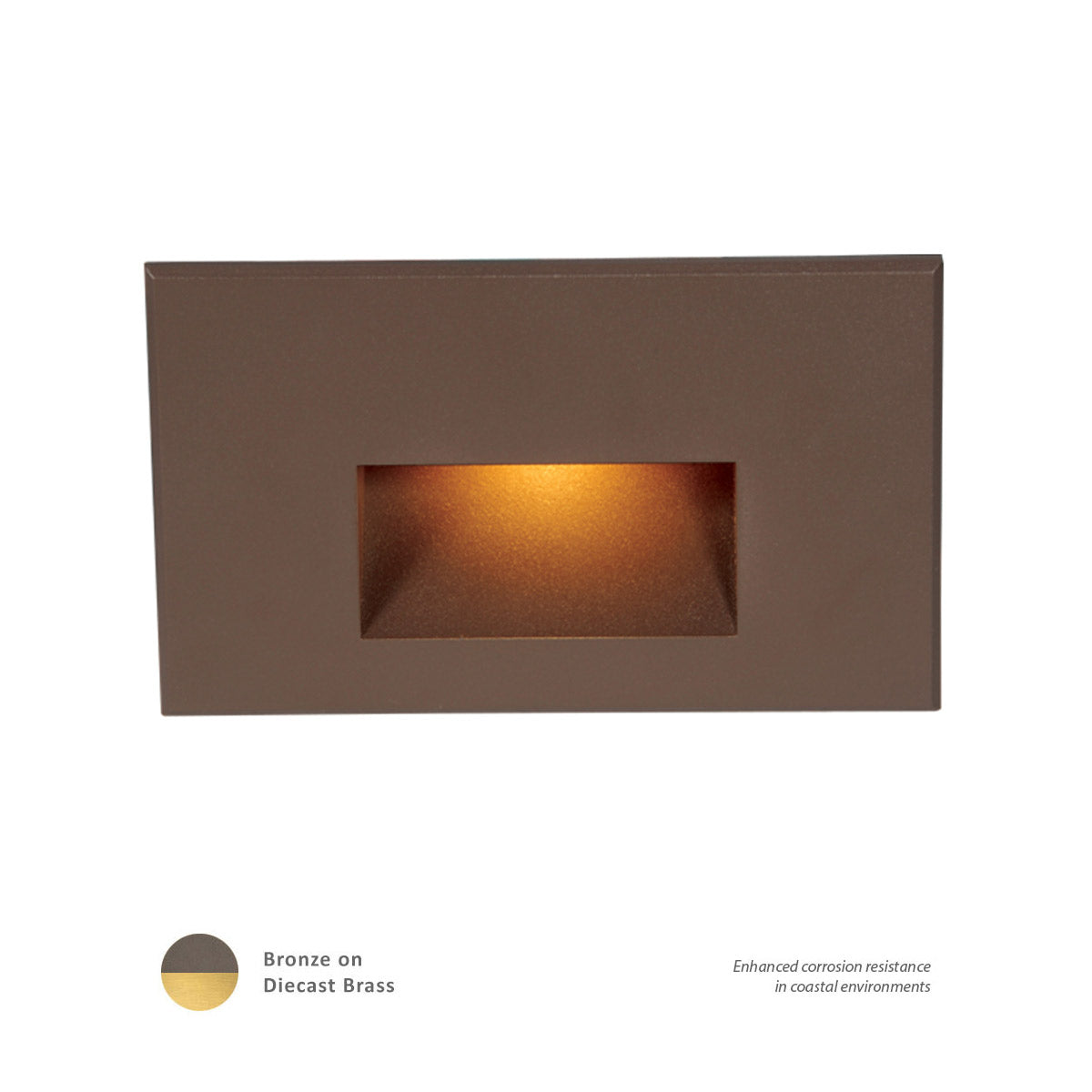 W.A.C. Lighting - WL-LED100-AM-BBR - LED Step and Wall Light - Led100 - Bronze On Brass