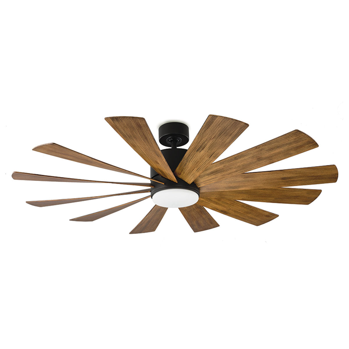 Modern Forms Fans - FR-W1815-60L-MB/DK - 60"Ceiling Fan - Windflower - Matte Black/Distressed Koa
