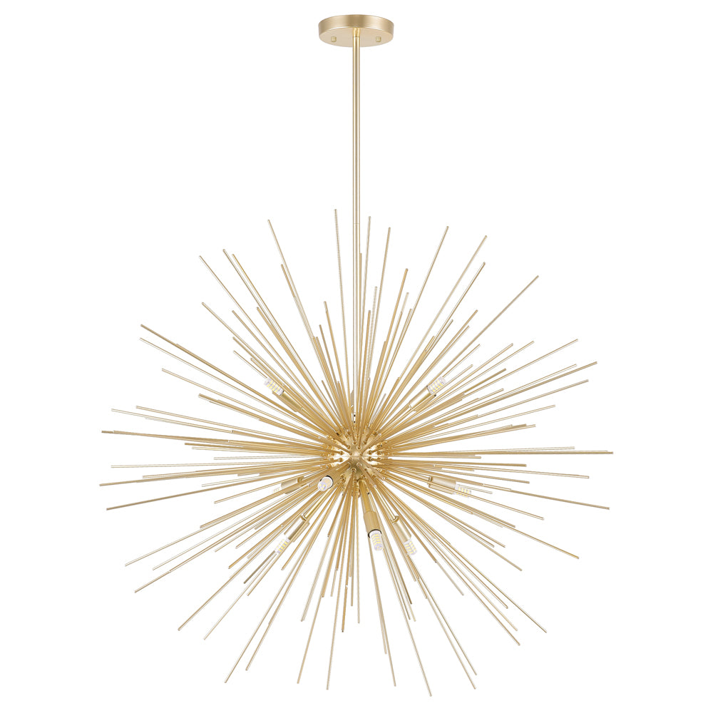 CWI Lighting - 1034P30-9-620 - Nine Light Chandelier - Savannah - Gold Leaf