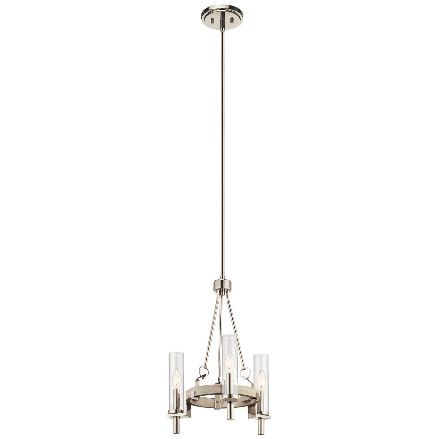 Kichler - 44286WWW - Three Light Mini Chandelier - Telan - White Washed Wood