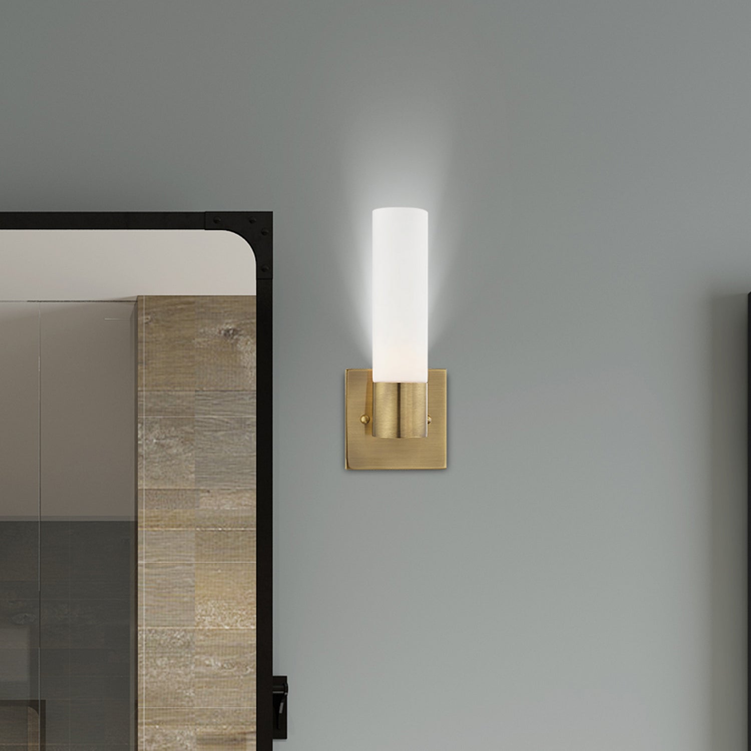 Livex Lighting - 10101-01 - One Light Wall Sconce - Aero - Antique Brass
