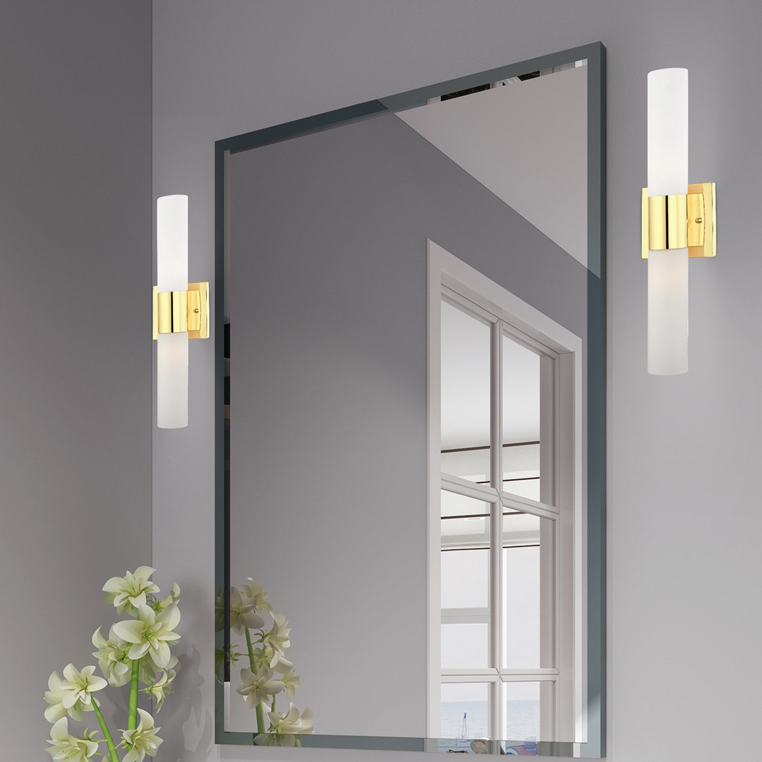Livex Lighting - 10102-02 - Two Light Bath Vanity - Aero - Polished Brass