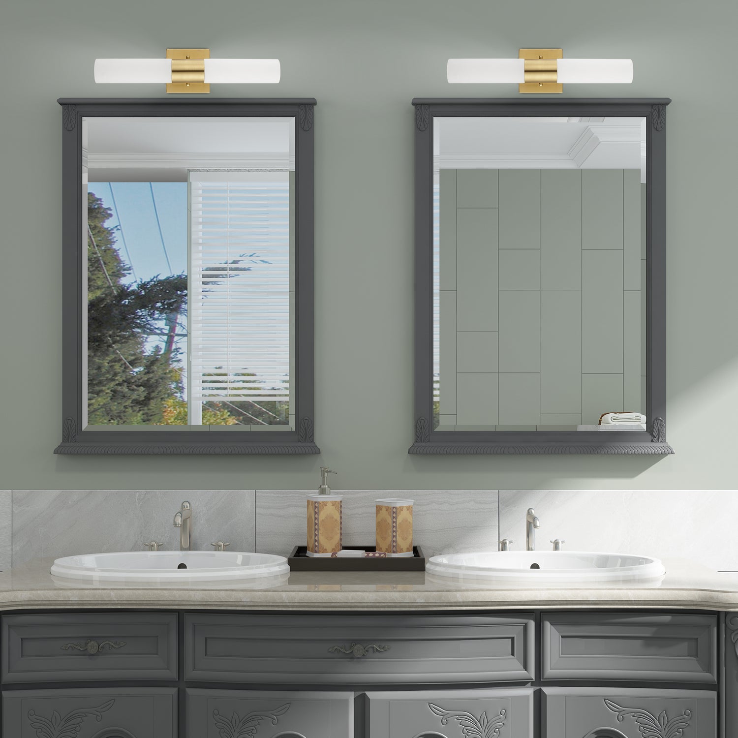 Livex Lighting - 10102-12 - Two Light Bath Vanity - Aero - Satin Brass