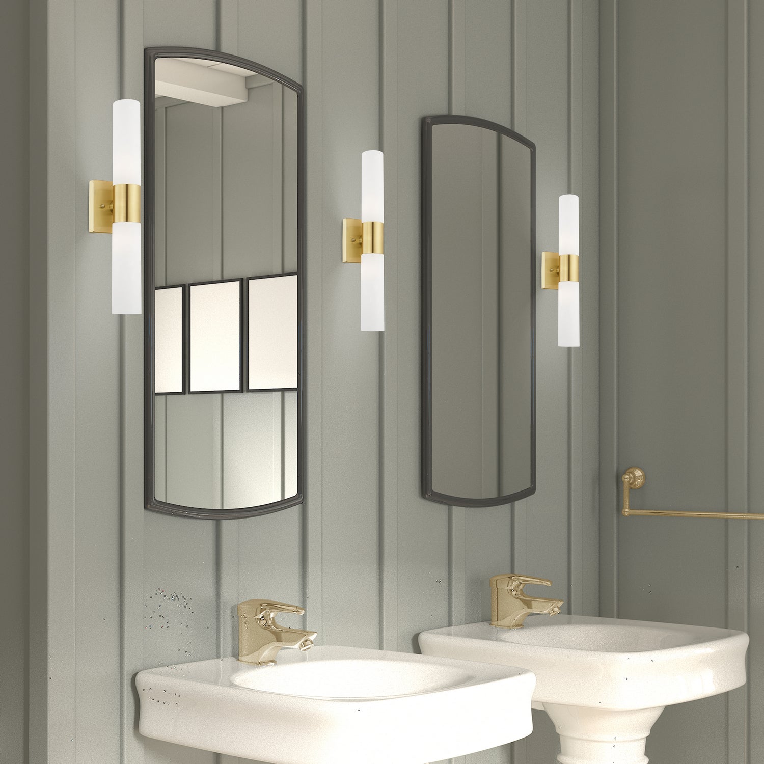 Livex Lighting - 10102-12 - Two Light Bath Vanity - Aero - Satin Brass