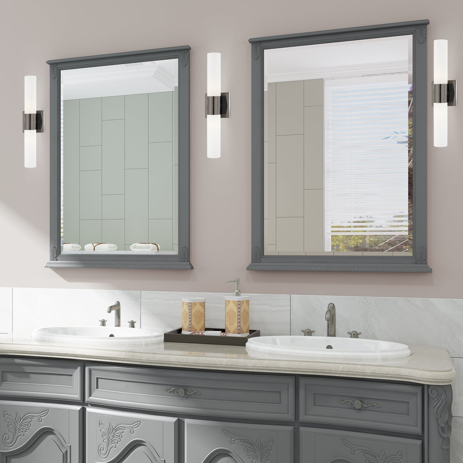 Livex Lighting - 10102-46 - Two Light Bath Vanity - Aero - Black Chrome