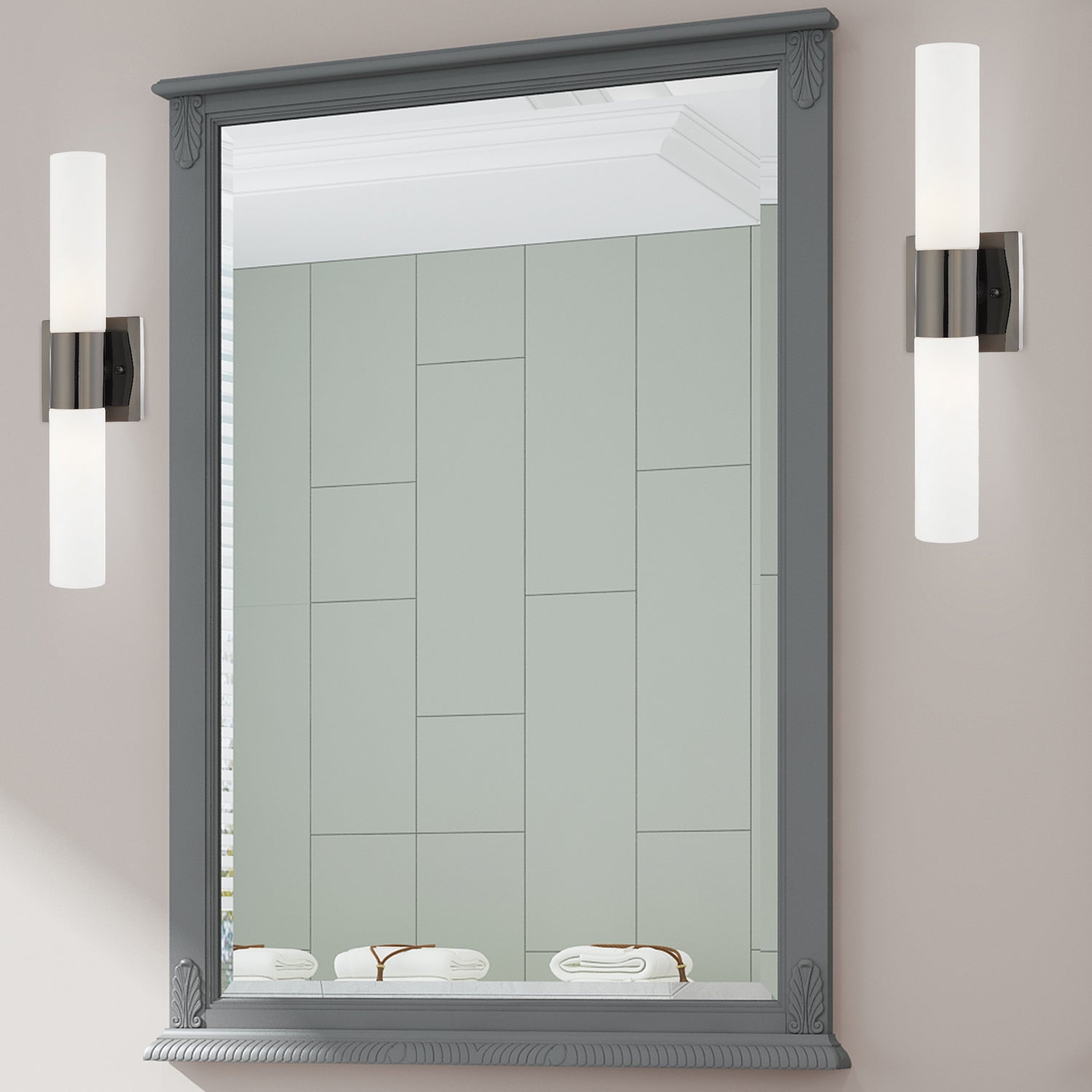 Livex Lighting - 10102-46 - Two Light Bath Vanity - Aero - Black Chrome