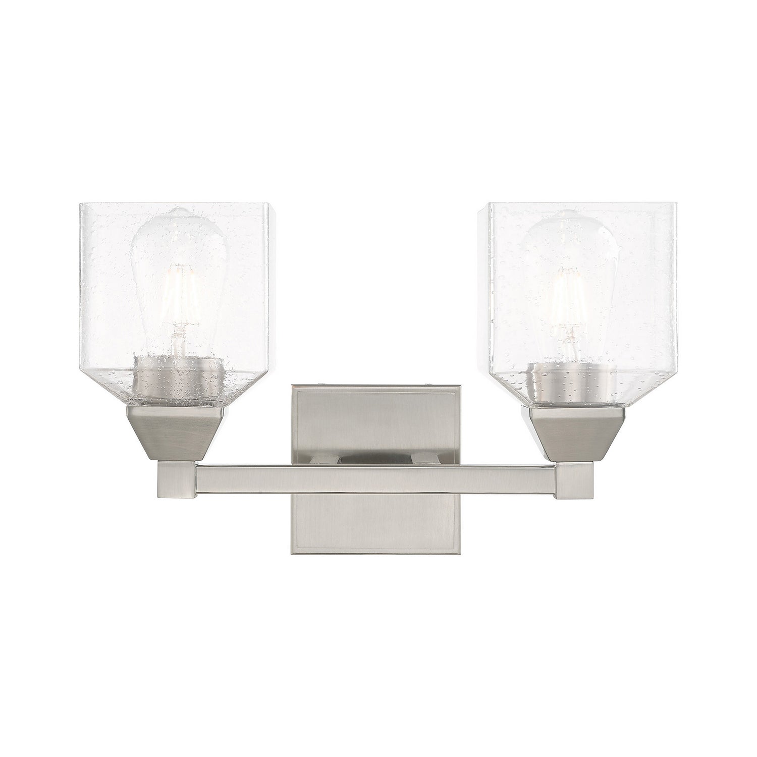 Livex Lighting - 10382-91 - Two Light Bath Vanity - Aragon - Brushed Nickel