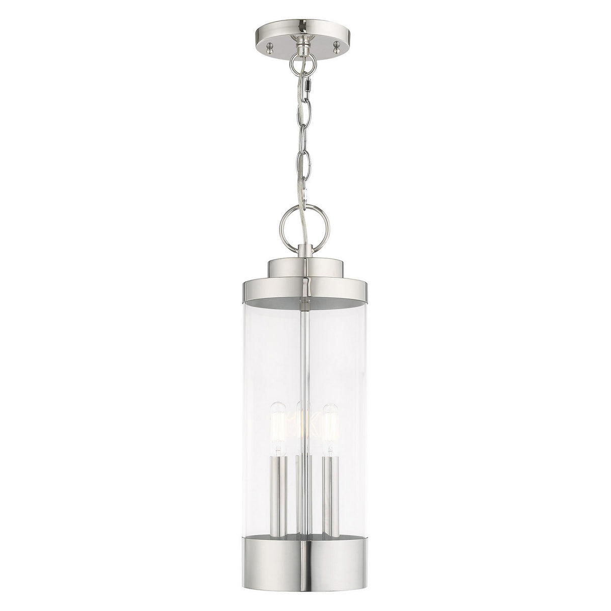 Livex Lighting - 20727-05 - Three Light Outdoor Pendant - Hillcrest - Polished Chrome