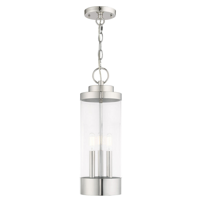 Livex Lighting - 20727-05 - Three Light Outdoor Pendant - Hillcrest - Polished Chrome