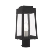 Livex Lighting - 20853-04 - One Light Outdoor Post-Top Lanterm - Oslo - Black w/ Brushed Nickel