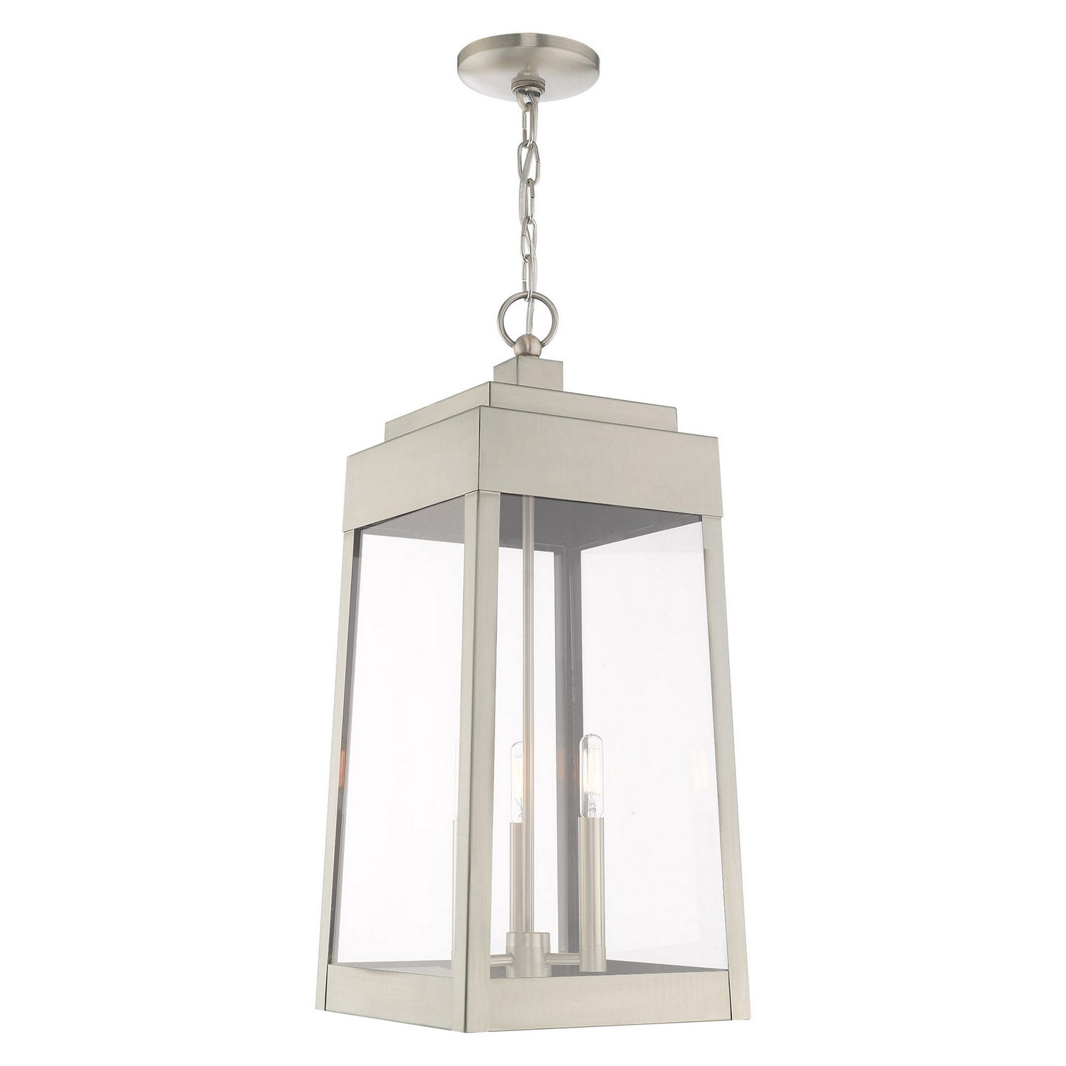 Livex Lighting - 20860-91 - Three Light Outdoor Pendant - Oslo - Brushed Nickel