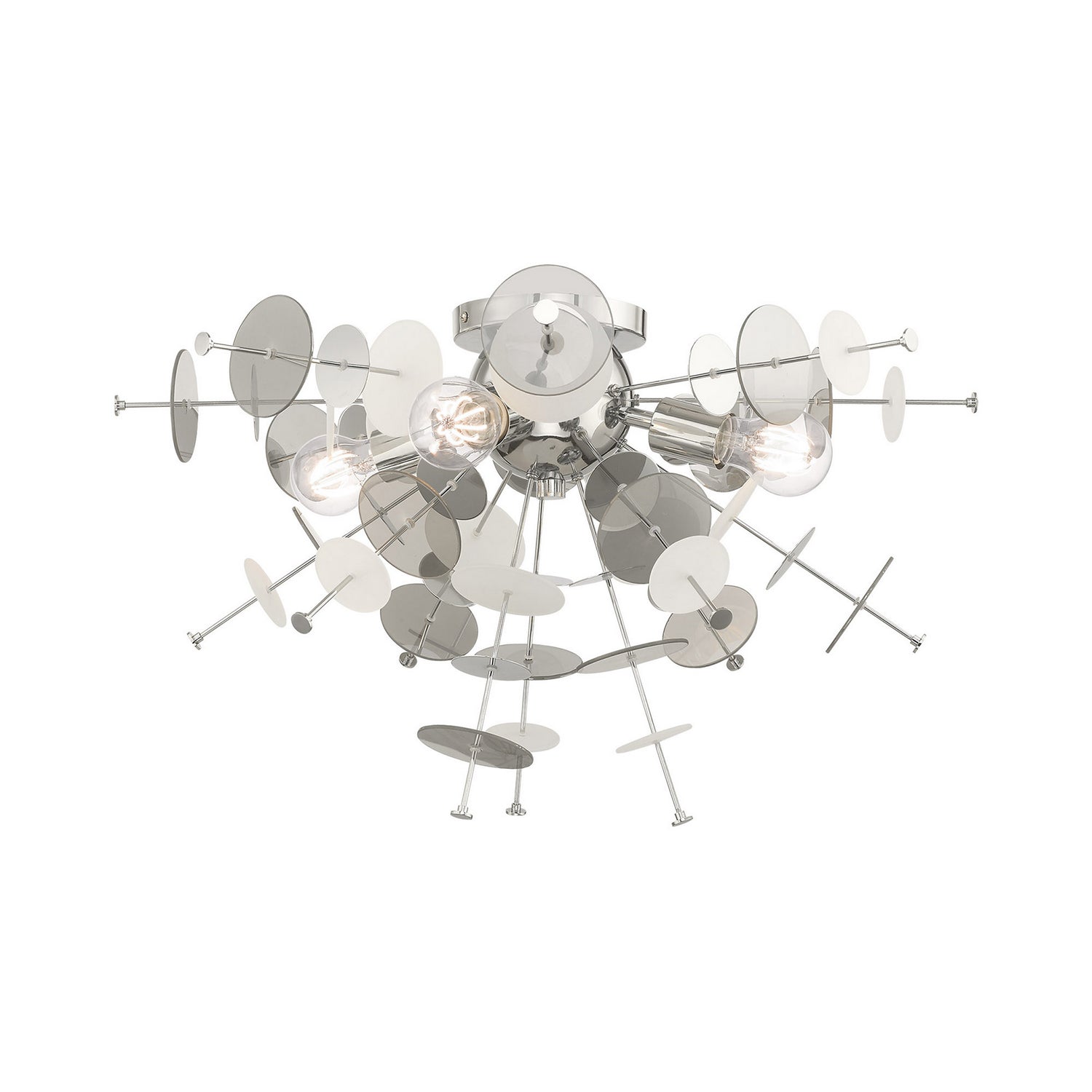 Livex Lighting - 40070-05 - Four Light Ceiling Mount - Circulo - Polished Chrome