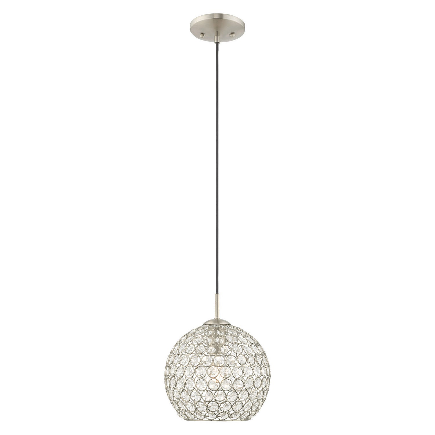 Livex Lighting - 40440-91 - One Light Mini Pendant - Cassandra - Brushed Nickel