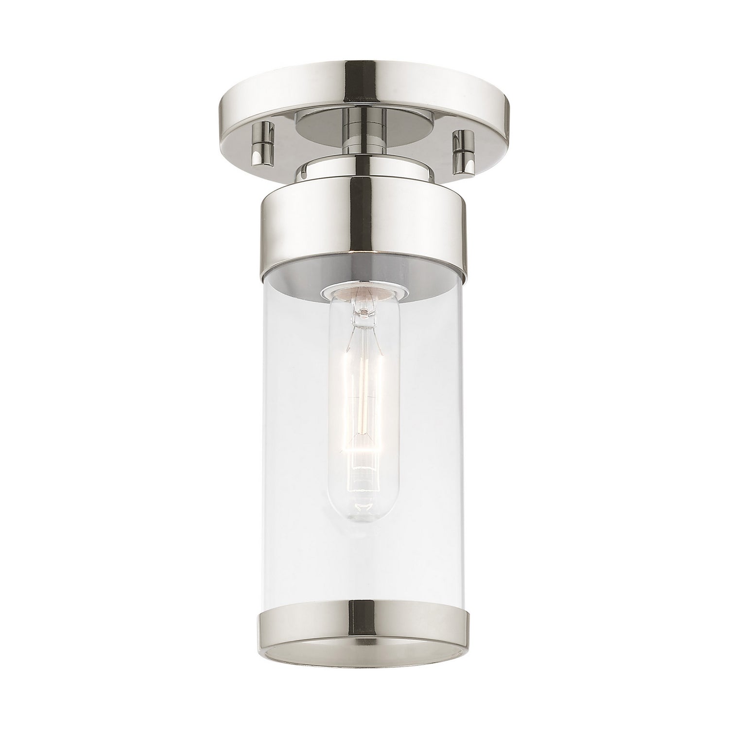 Livex Lighting - 40480-05 - One Light Ceiling Mount - Hillcrest - Polished Chrome