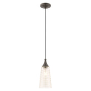 Livex Lighting - 40648-92 - One Light Mini Pendant - Hand Blown Art Glass Mini Pendants - English Bronze