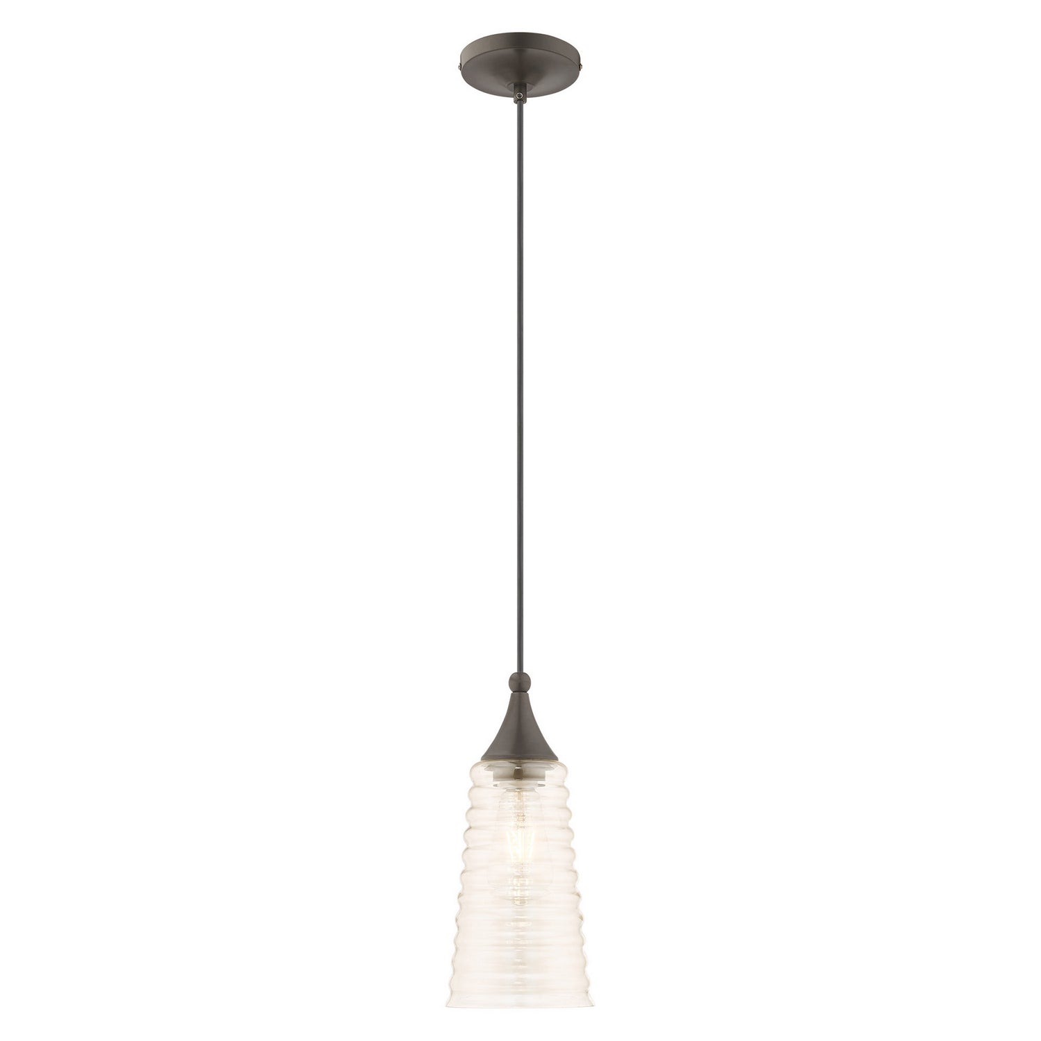 Livex Lighting - 40648-92 - One Light Mini Pendant - Hand Blown Art Glass Mini Pendants - English Bronze