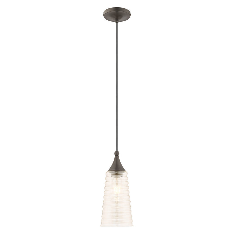 Livex Lighting - 40648-92 - One Light Mini Pendant - Hand Blown Art Glass Mini Pendants - English Bronze