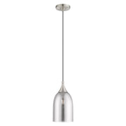 Livex Lighting - 40649-91 - One Light Mini Pendant - Hand Blown Art Glass Mini Pendants - Brushed Nickel