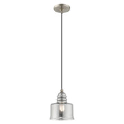 Livex Lighting - 40651-91 - One Light Mini Pendant - Hand Blown Art Glass Mini Pendants - Brushed Nickel