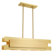 Livex Lighting - 40694-12 - Four Light Linear Chandelier - Varick - Satin Brass