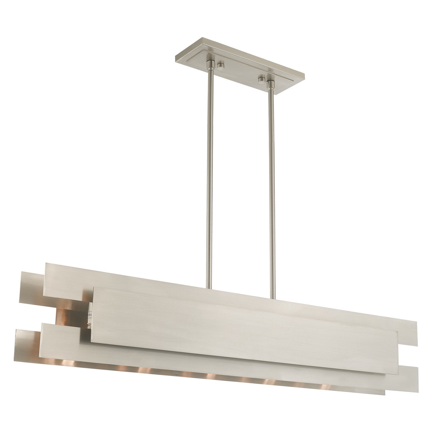 Livex Lighting - 40695-91 - Five Light Linear Chandelier - Varick - Brushed Nickel