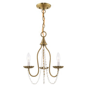 Livex Lighting - 40793-01 - Three Light Mini Chandelier - Alessia - Antique Brass
