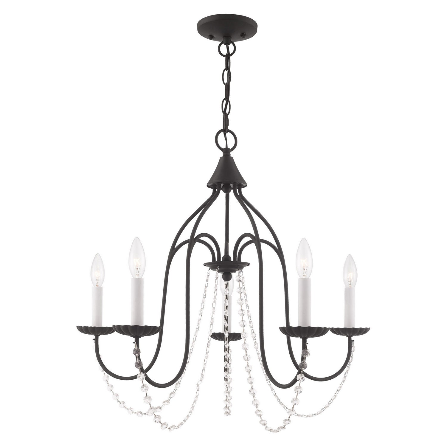 Livex Lighting - 40795-04 - Five Light Chandelier - Alessia - Black