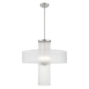 Livex Lighting - 41142-91 - Four Light Pendant - Alexis - Brushed Nickel