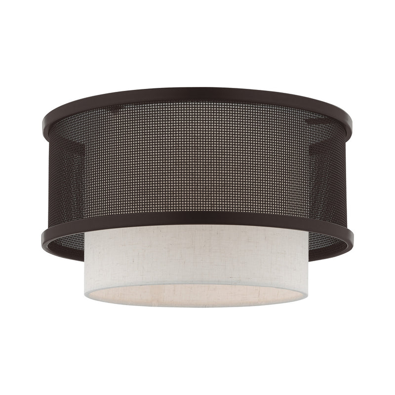 Livex Lighting - 41207-07 - One Light Ceiling Mount - Braddock - Bronze