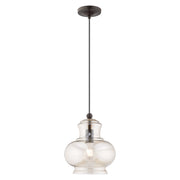 Livex Lighting - 41222-92 - One Light Mini Pendant - Hand Blown Art Glass Mini Pendants - English Bronze