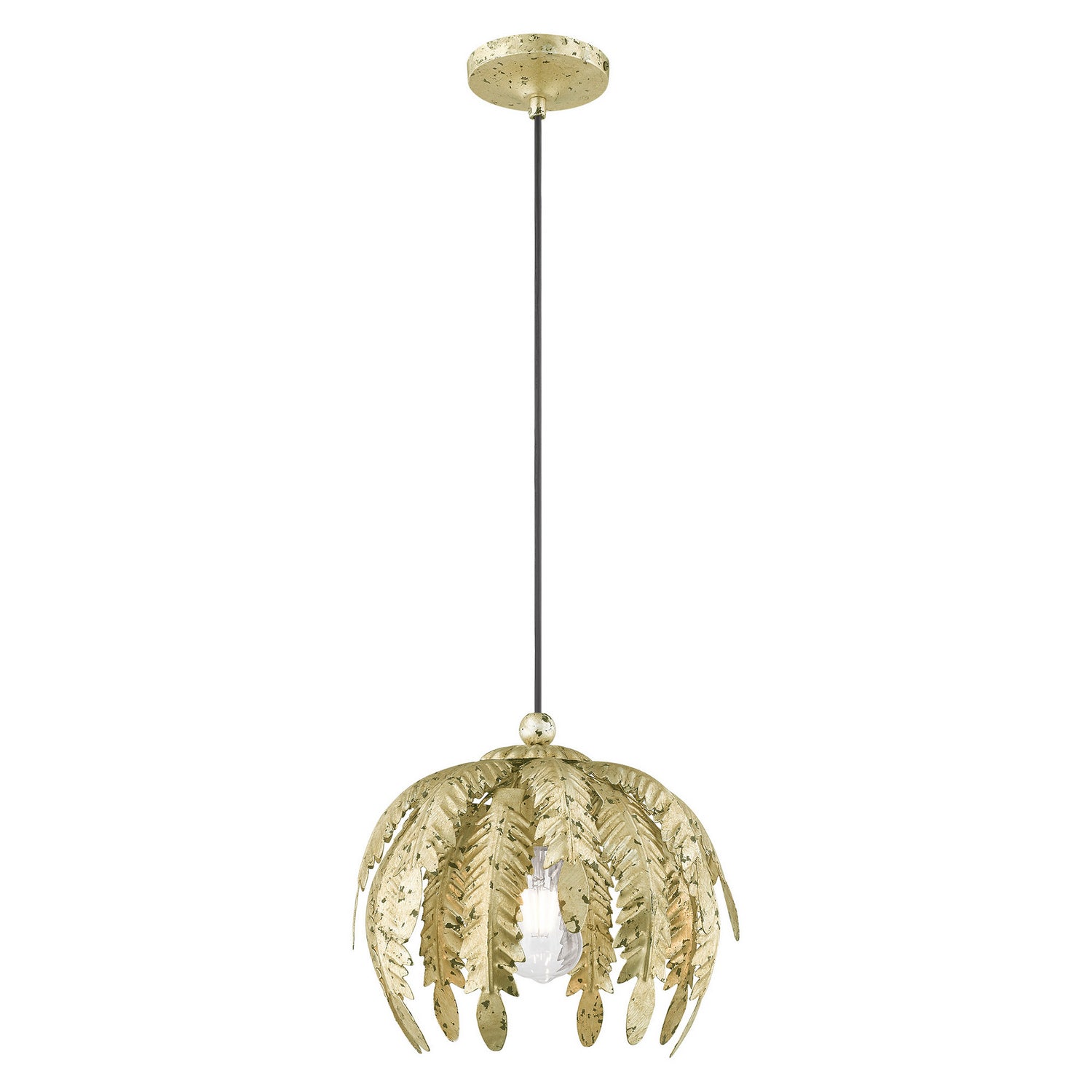 Livex Lighting - 41231-28 - One Light Mini Pendant - Acanthus - Hand Applied Winter Gold