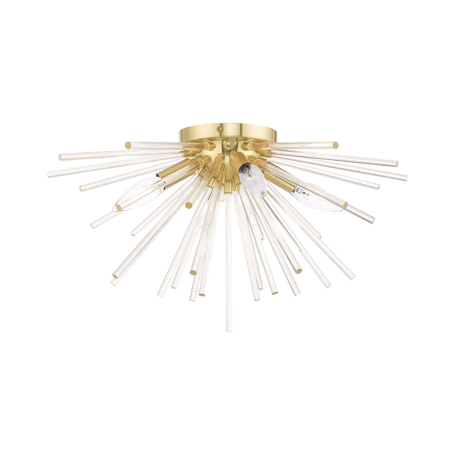 Livex Lighting - 41250-12 - Four Light Ceiling Mount - Utopia - Satin Brass