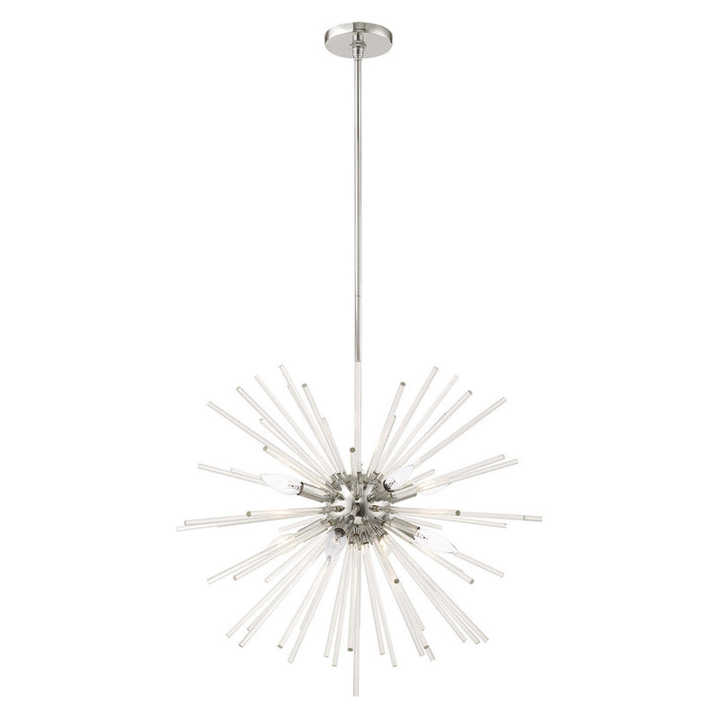 Livex Lighting - 41256-05 - Eight Light Pendant - Utopia - Polished Chrome