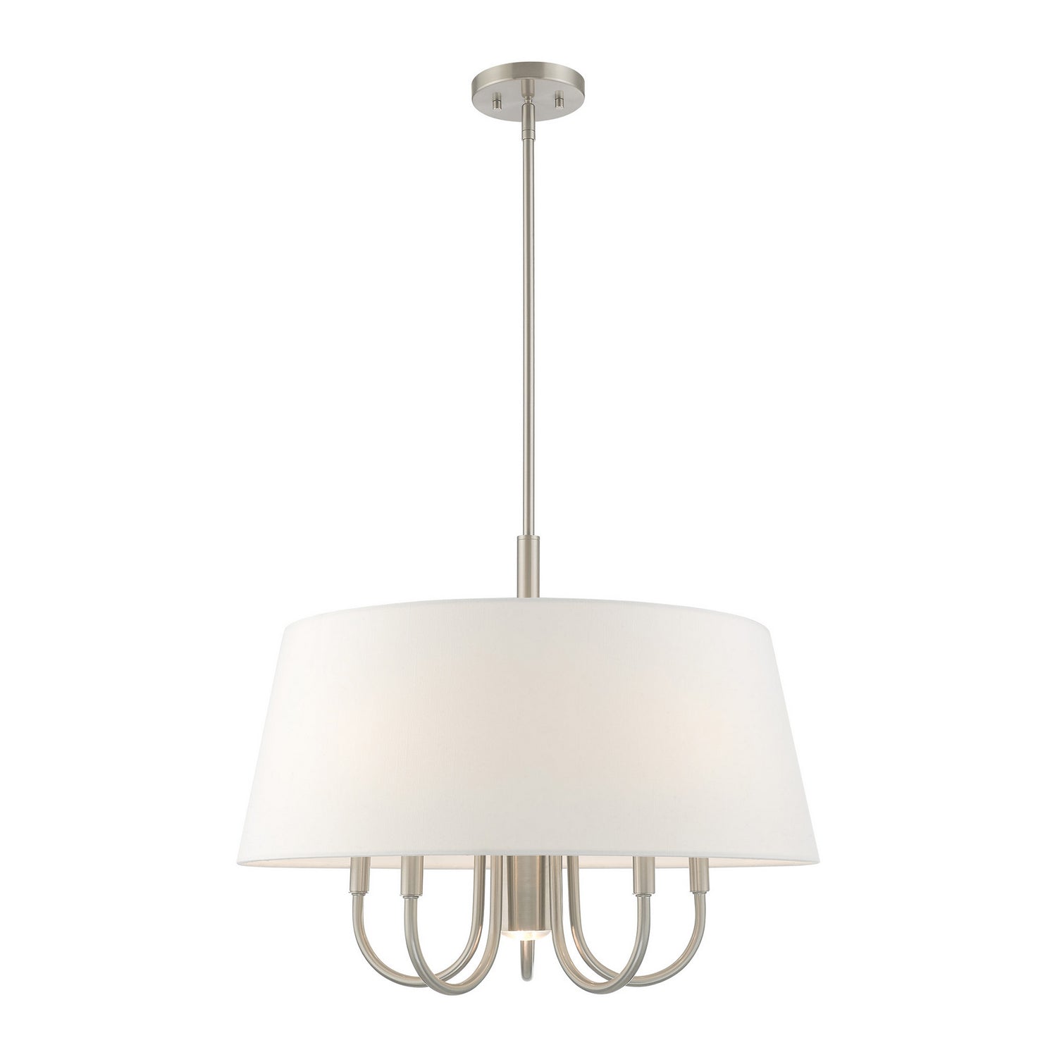 Livex Lighting - 41315-91 - Six Light Chandelier - Belclaire - Brushed Nickel