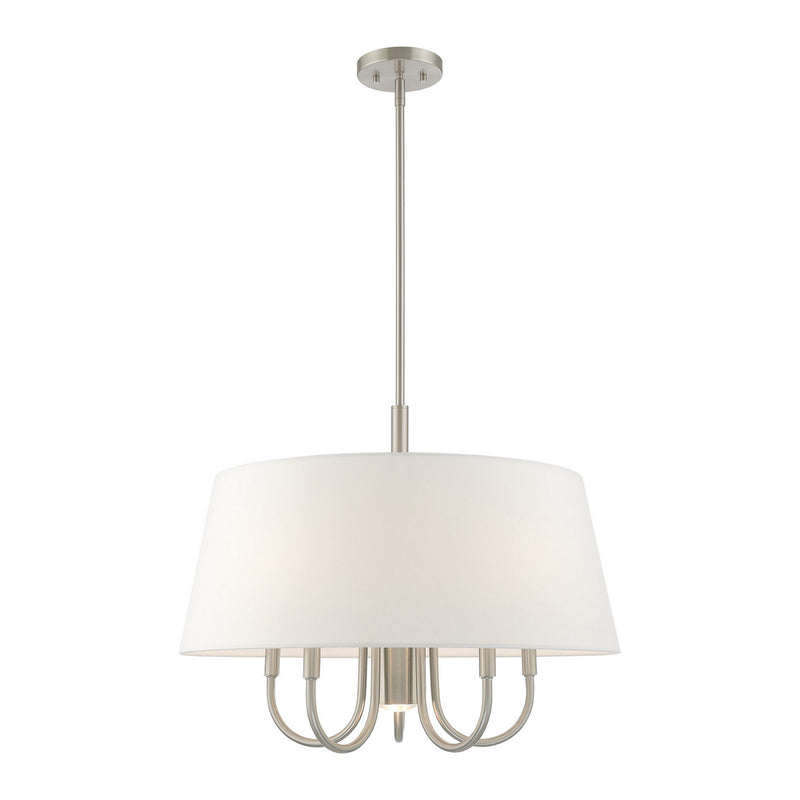 Livex Lighting - 41315-91 - Six Light Chandelier - Belclaire - Brushed Nickel
