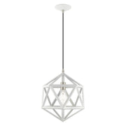Livex Lighting - 41328-03 - One Light Mini Pendant - Ashland - White w/ Brushed Nickels
