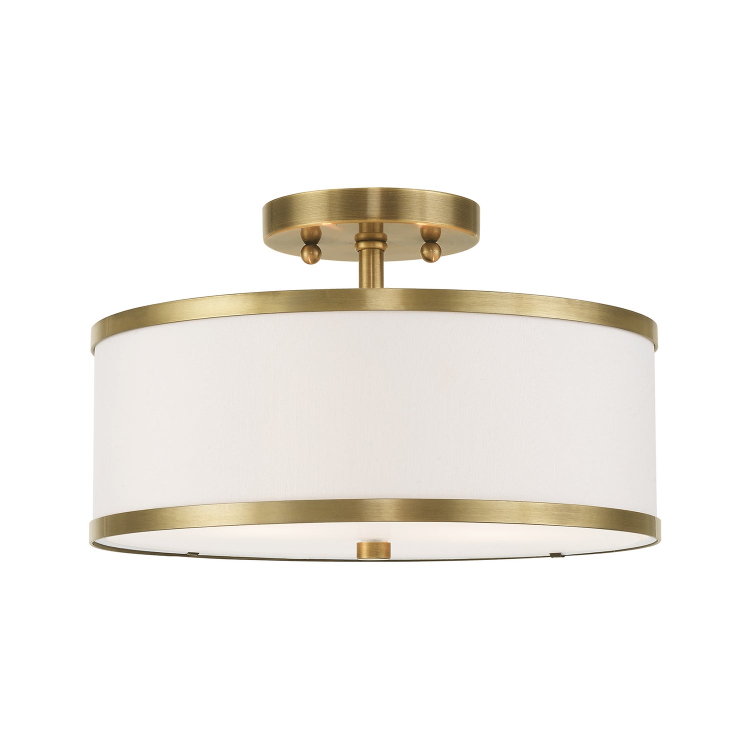 Livex Lighting - 62627-01 - Two Light Ceiling Mount - Park Ridge - Antique Brass