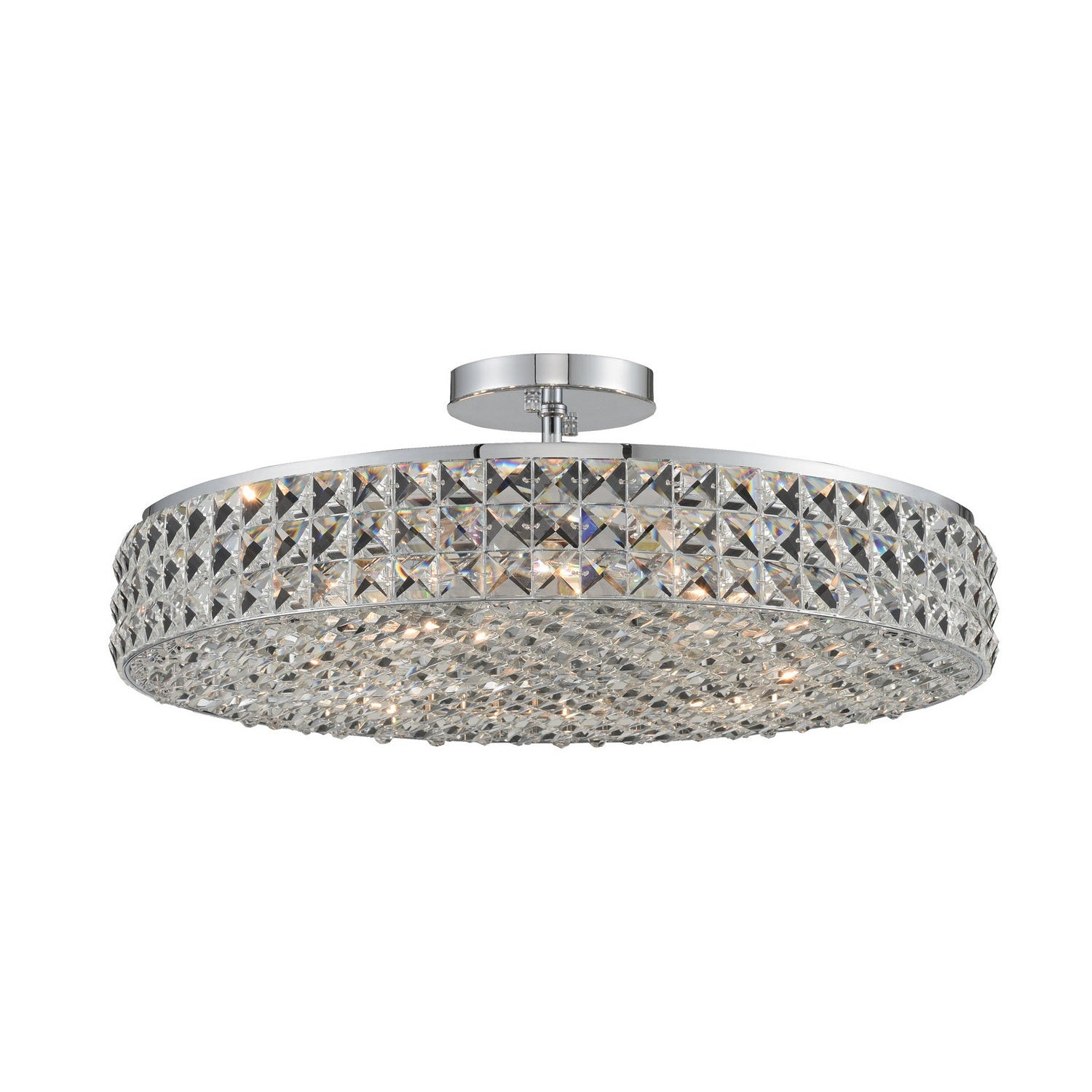Allegri - 032842-010-FR001 - Eight Light Semi Flush Mount - Loro - Chrome