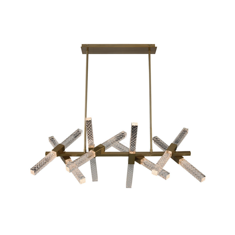 Allegri - 034960-038-FR001 - LED Island Pendant - Apollo - Brushed Champagne Gold