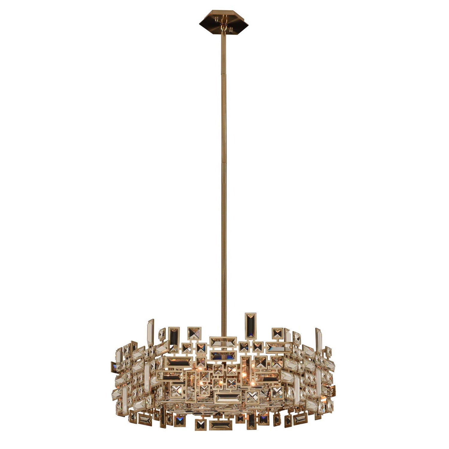 Allegri - 11197-038-FR001 - Six Light Pendant - Vermeer - Brushed Champagne Gold