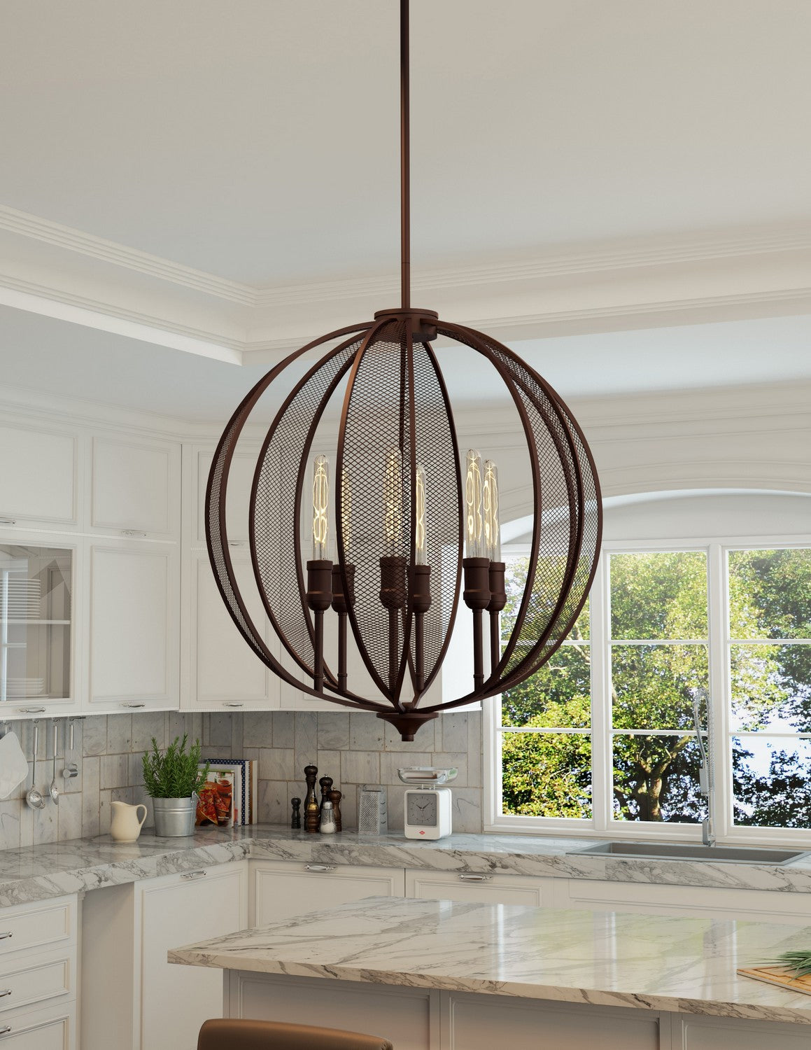 Artcraft - AC10906OB - Six Light Chandelier - Linden - Bronze