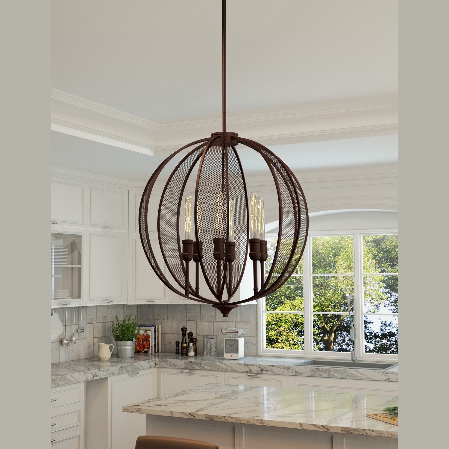 Artcraft - AC10906OB - Six Light Chandelier - Linden - Bronze