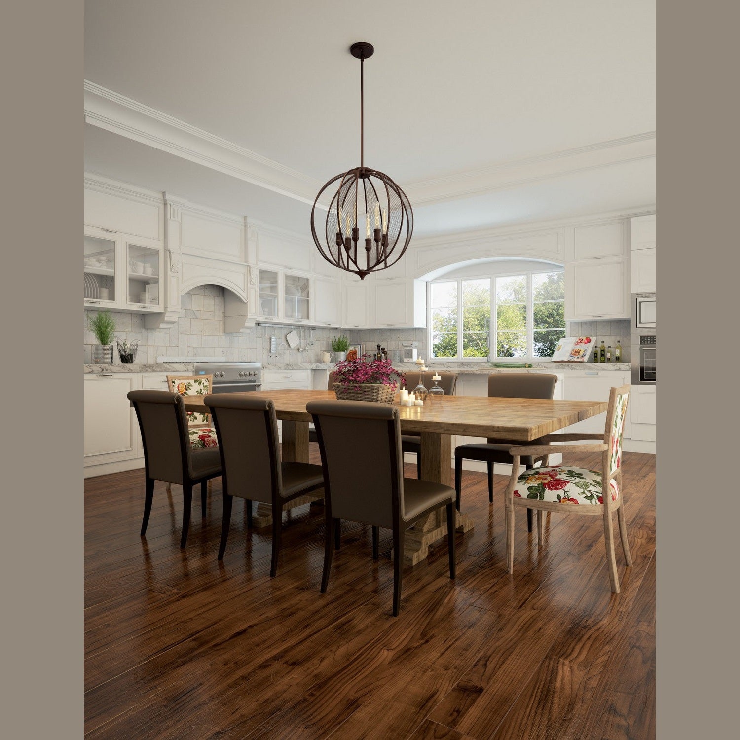 Artcraft - AC10906OB - Six Light Chandelier - Linden - Bronze
