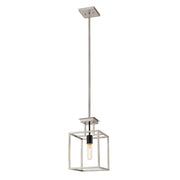 Z-Lite - 456MP-BN-BK - One Light Pendant - Quadra - Brushed Nickel + Matte Black