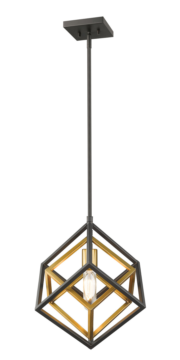 Z-Lite - 457MP-OBR-BRZ - One Light Pendant - Euclid - Olde Brass + Bronze